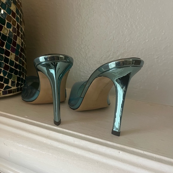 Like New Good American Womens Blue Princess Glass Slipper Stiletto Pointy Mu… - Picture 2 of 8